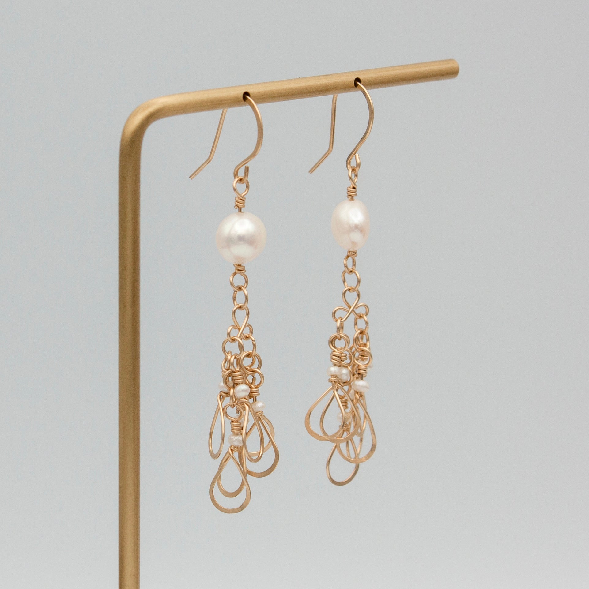 Pearls and Droplets 14k Gold Filled Earrings - Stylemz