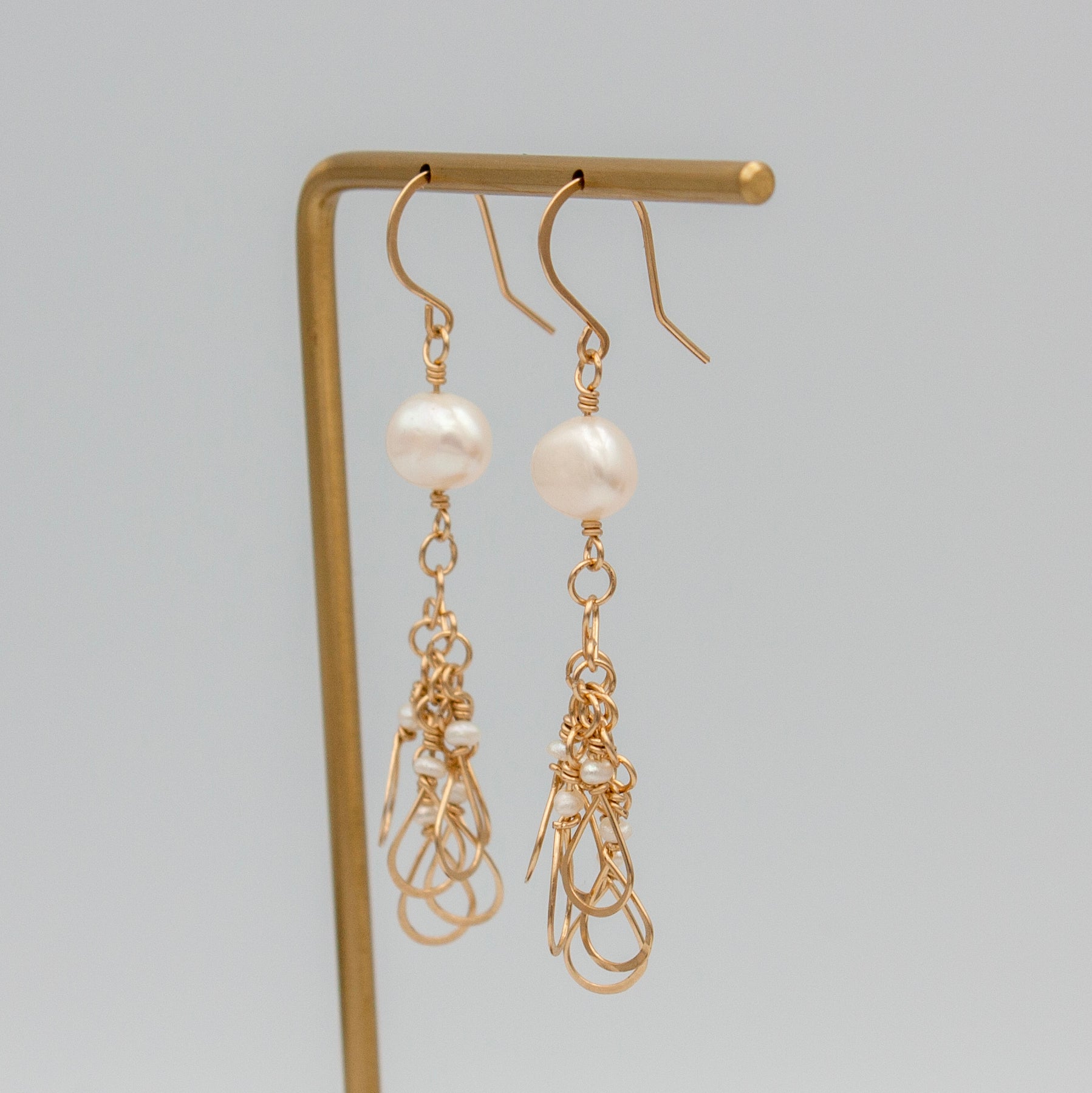 Pearls and Droplets 14k Gold Filled Earrings - Stylemz