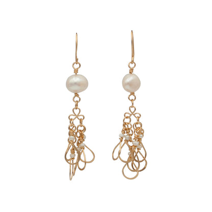 Pearls and Droplets 14k Gold Filled Earrings - Stylemz