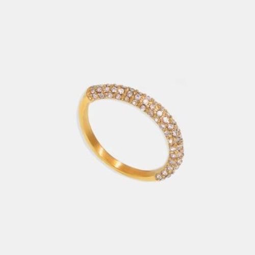 18K Gold-Plated Inlaid Zircon Ring