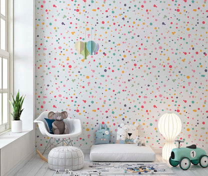 Rainbow Polka Dots Wallpaper