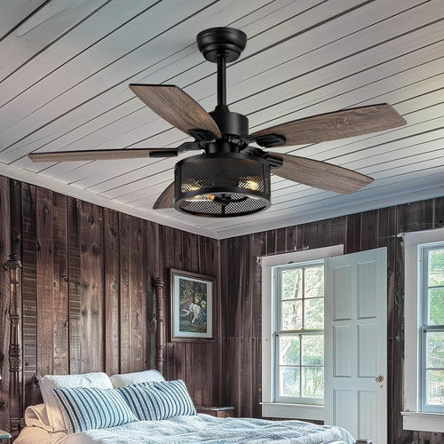 42 Inch Ceiling Fans with Lights and Remote Control, Stylish Fan