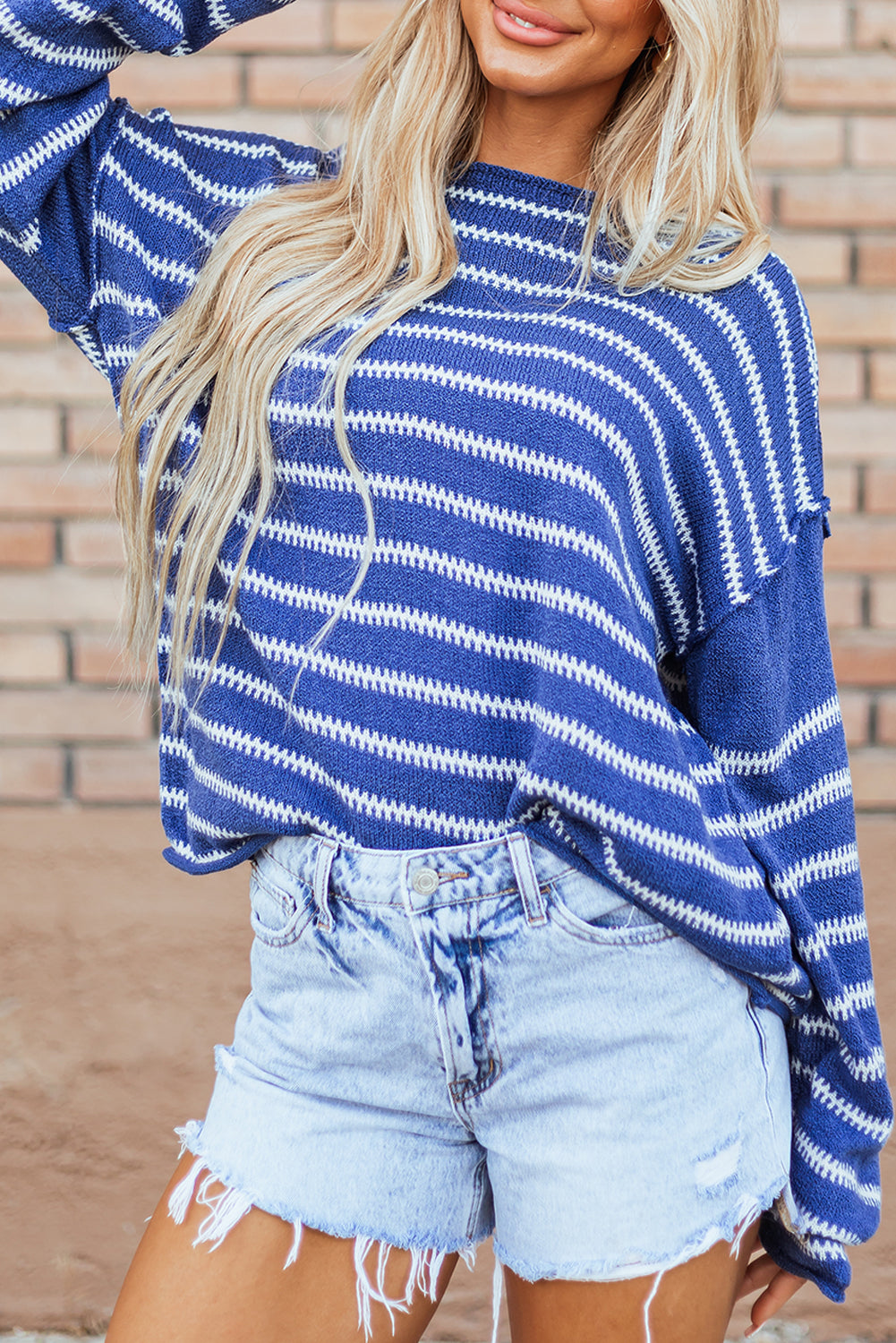 Cadence Stripe Casual Sweater for Relaxed Chic Style