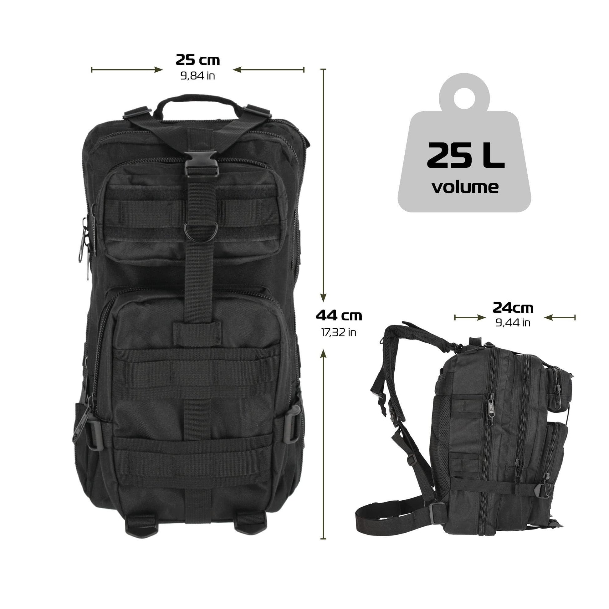 Military Tactical Backpacks Molle System (Black) - Stylemz