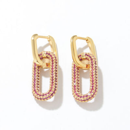 18K Gold-Plated Inland Zircon Earrings - Stylemz