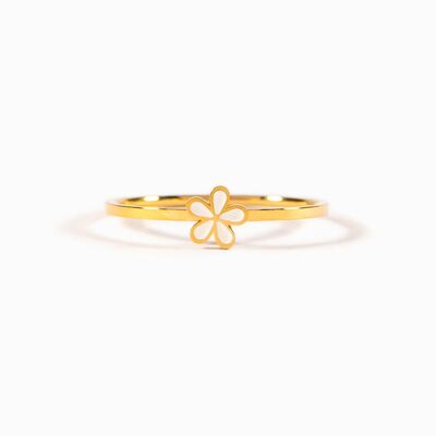 925 Sterling Silver Enamel Flower Ring - Stylemz