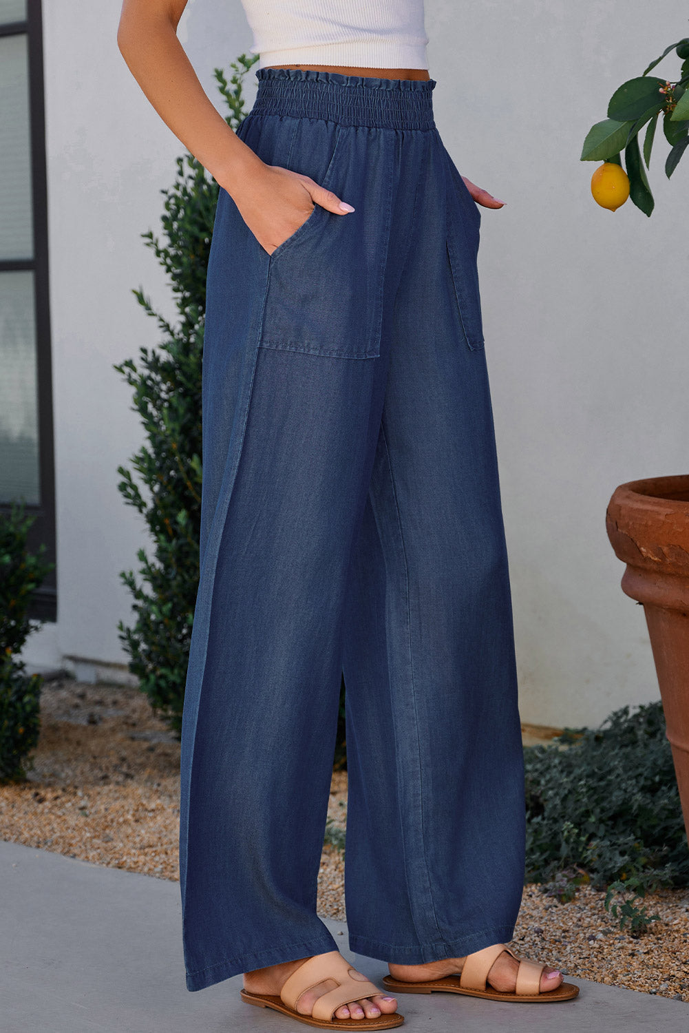 Solana High Waist Wide Leg Jeans for Effortless Style