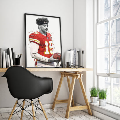 Patrick Mahomes Premium Quality Wall Art Print