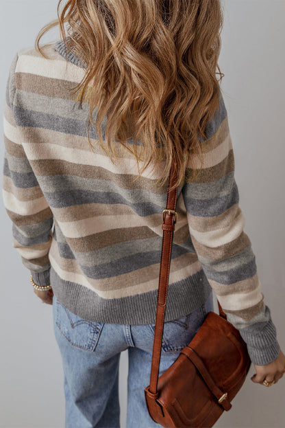 Eliana Stripe Ribbed Sweater for Stylish Layering