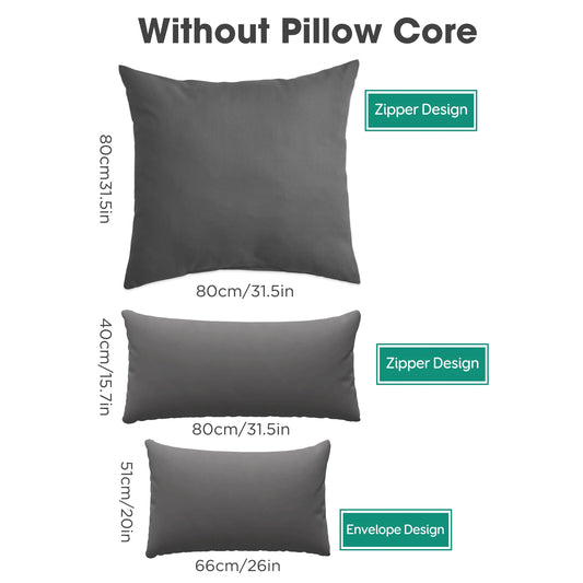 4Piece Solid Microfiber Pillowcases for Home Sofa Comfort