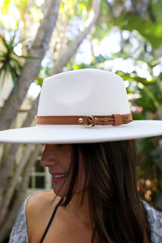 Stylish Flat Brim Buckle Hat for All-Day Comfort