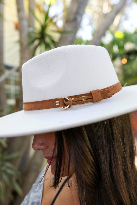 Stylish Flat Brim Buckle Hat for All-Day Comfort