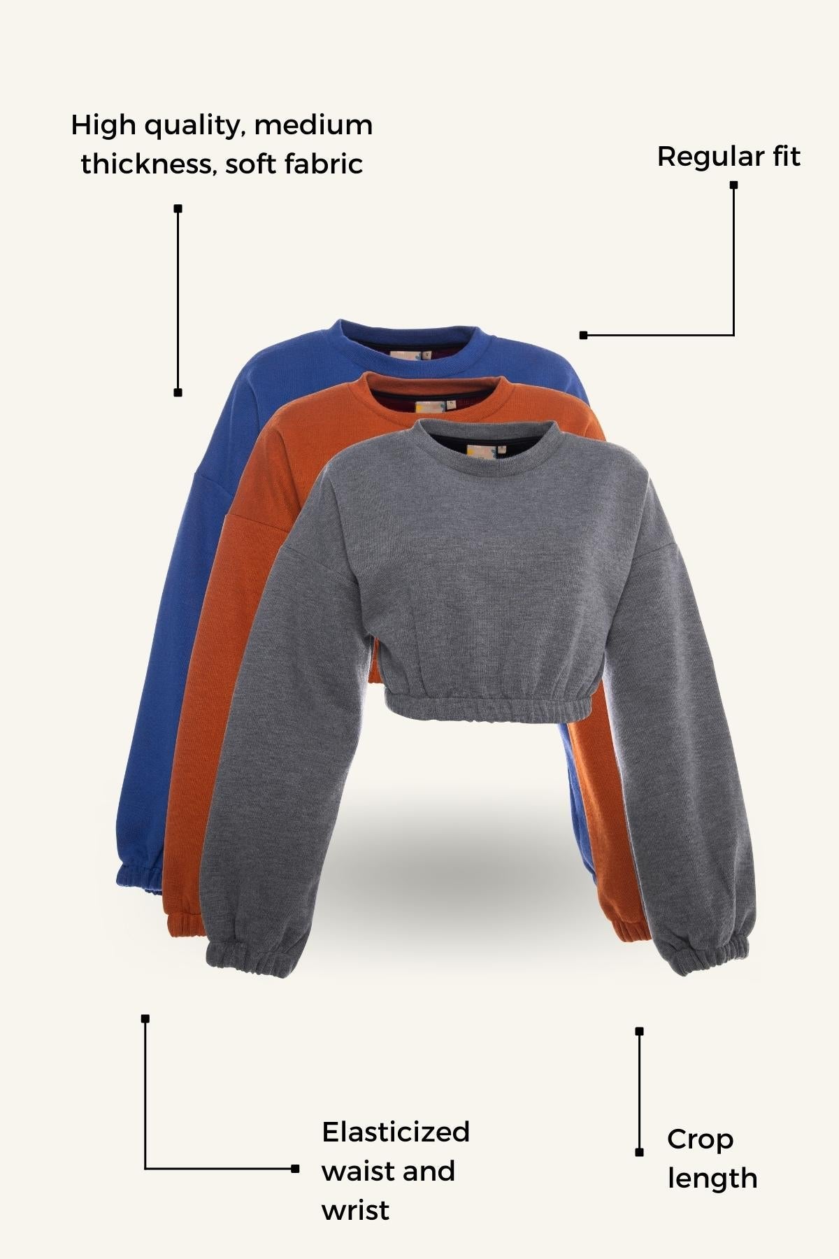 Fresh Crop Top Sweatshirt for Stylish Comfort and Versatility