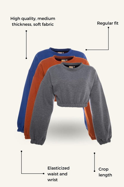 Fresh Crop Top Sweatshirt for Stylish Comfort and Versatility