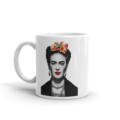 Frida Kahlo With Flowers Poster Artwork Mug for Coffee Lovers