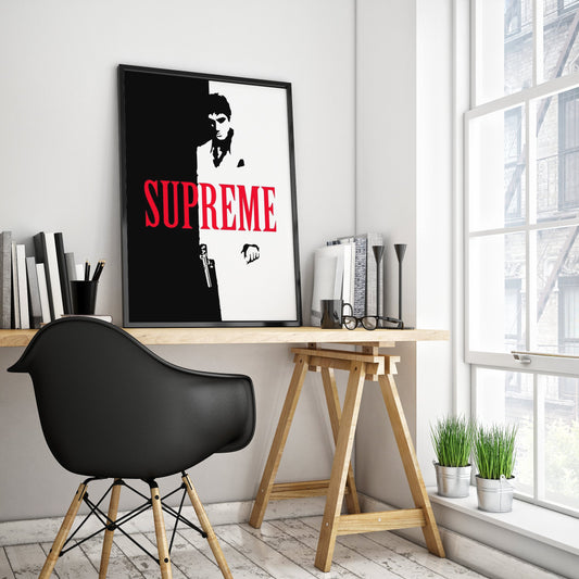 Supreme Scarface Art Print on Quality Satin Paper