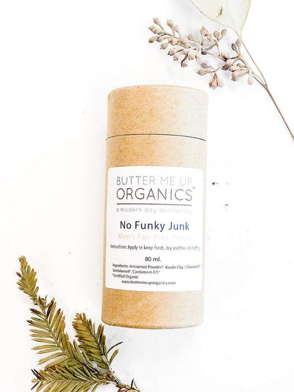 No Funky Junk Men's Talc Free Powder for Fresh Comfort