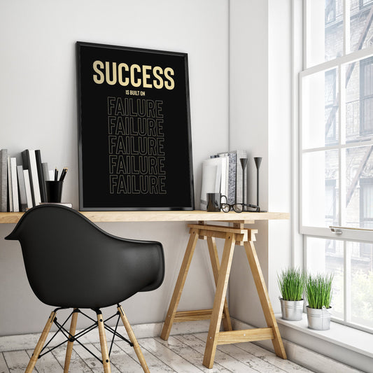 Success Motivational Poster Printed on Quality Paper