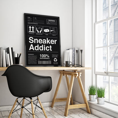 Sneaker Addict Poster Printed on Quality Satin Paper