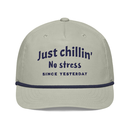 Just chillin' no stress Golf rope cap - StyleMZ