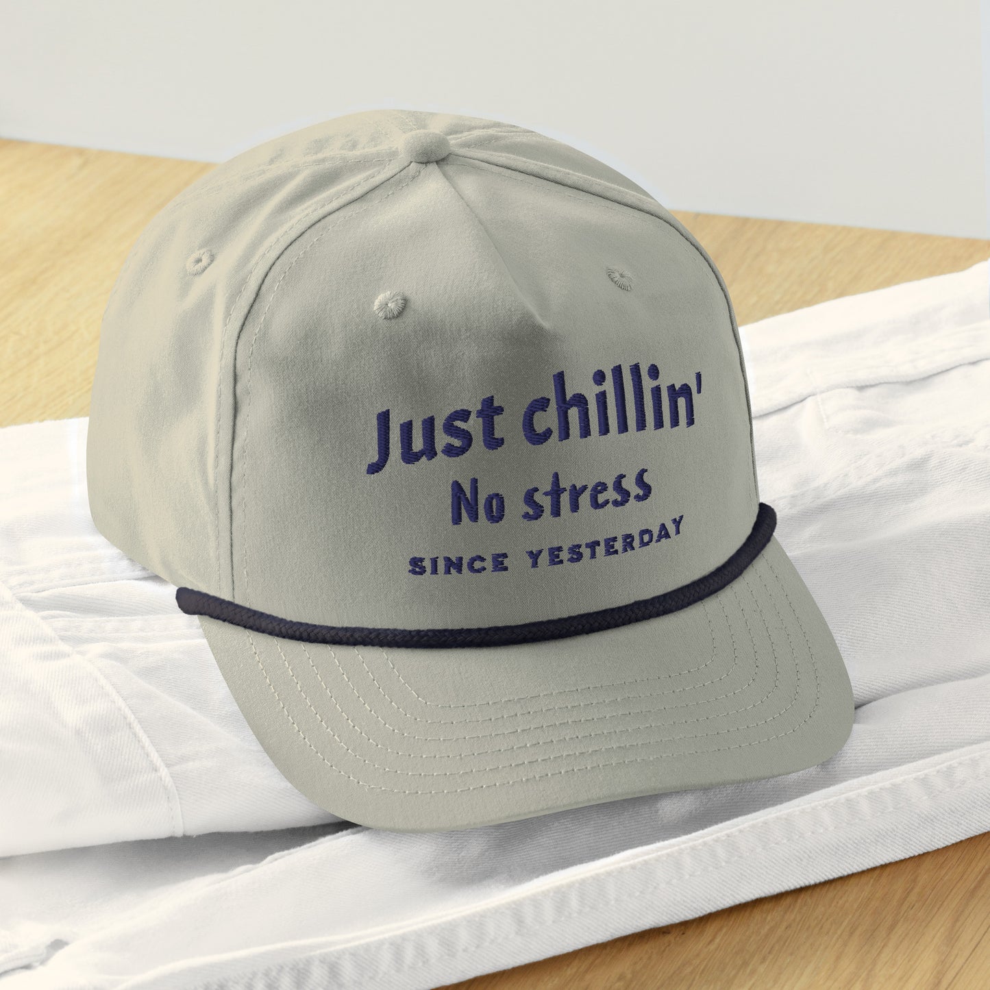 Just chillin' no stress Golf rope cap - StyleMZ