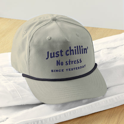 Just chillin' no stress Golf rope cap - StyleMZ