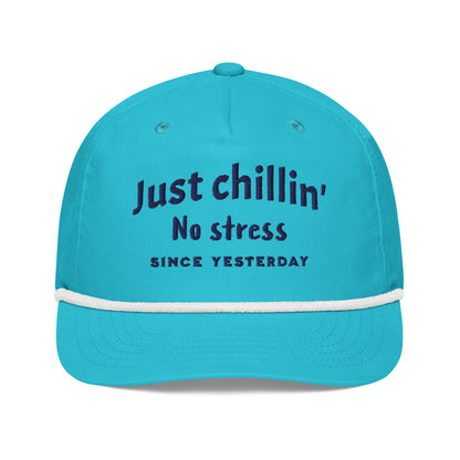 Just chillin' no stress Golf rope cap - StyleMZ