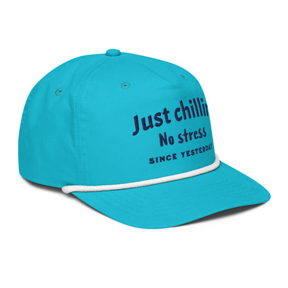 Just chillin' no stress Golf rope cap - StyleMZ