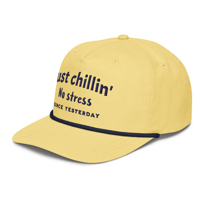 Just chillin' no stress Golf rope cap - StyleMZ