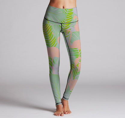 Green Bird Leggings for Comfortable Workout Performance