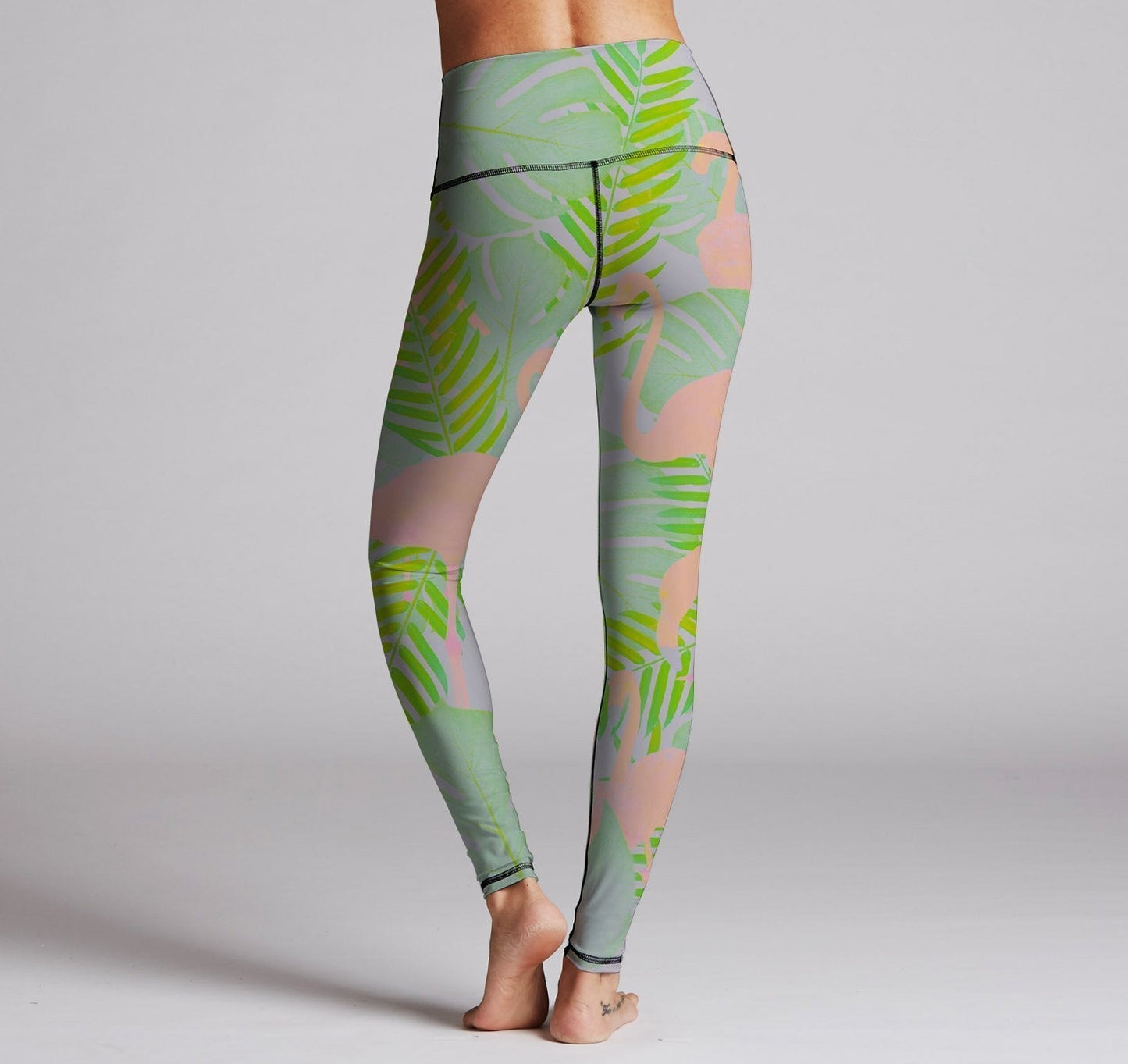 Green Bird Leggings for Comfortable Workout Performance