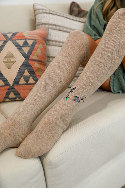 Hummingbird Knee High Socks for Cozy Comfort and Style