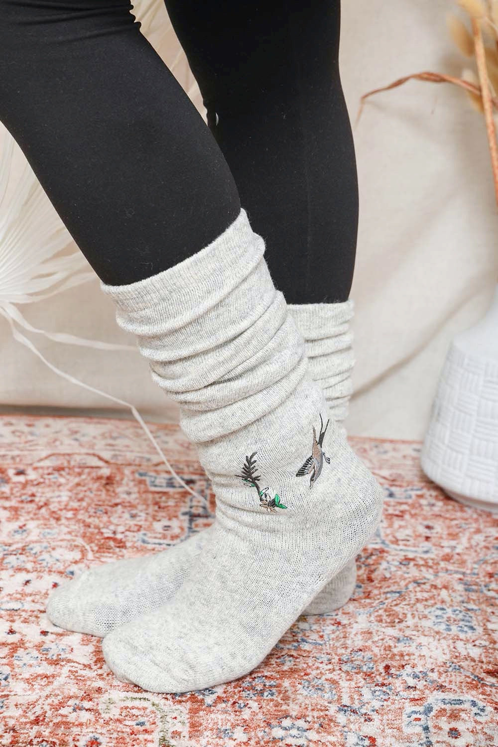 Hummingbird Knee High Socks for Cozy Comfort and Style