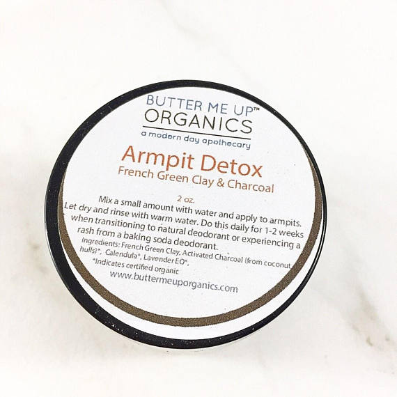 Armpit Detox Mask with Charcoal and Clay for Toxin Removal