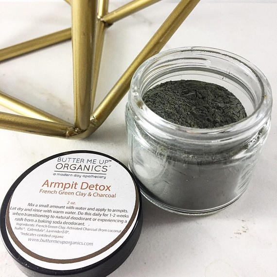 Armpit Detox Mask with Charcoal and Clay for Toxin Removal