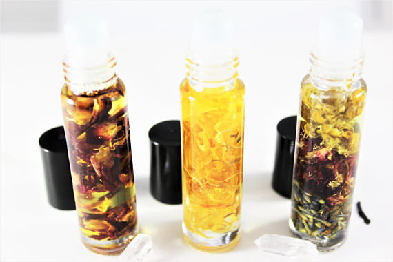 Organic Perfume Oil Blend with Healing Essentials and Rose