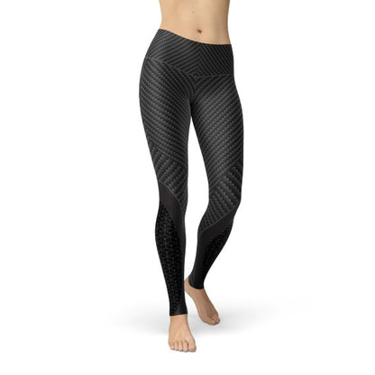 Womens Carbon Fiber Sports Leggings - Stylemz