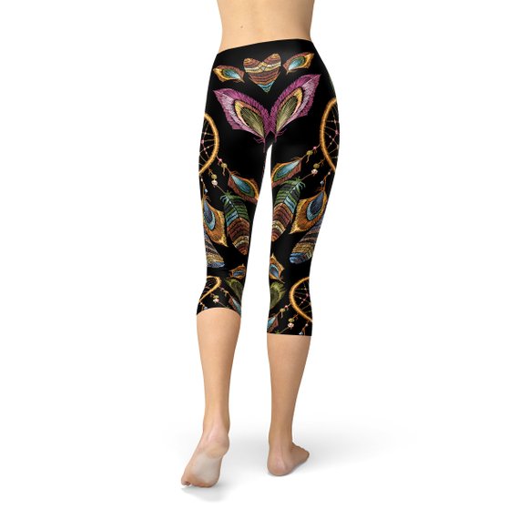 Womens Dreamcatcher Capri Leggings - Stylemz