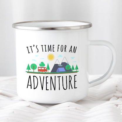 Adventure Mug Enamel Mug Wanderlust Camping Mug - Stylemz