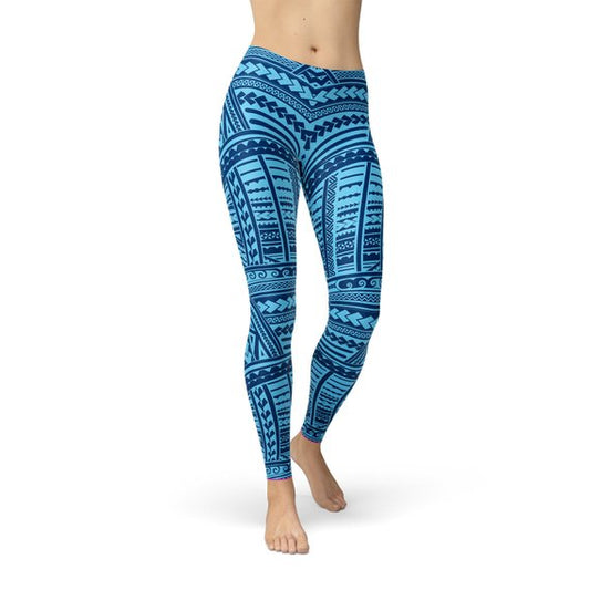 Blue Maori Leggings for Women - Stylish and Comfortable