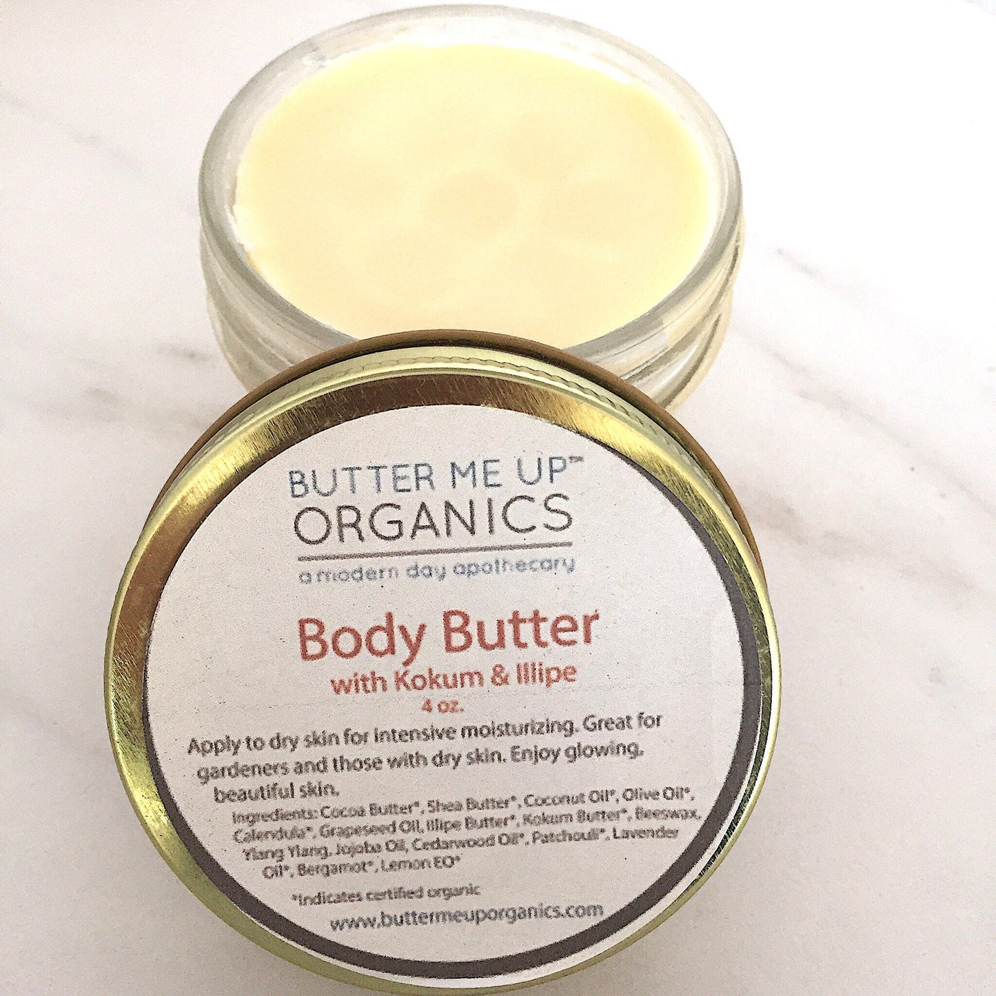 Organic Body Butter for Gardener's Hands and Elbows