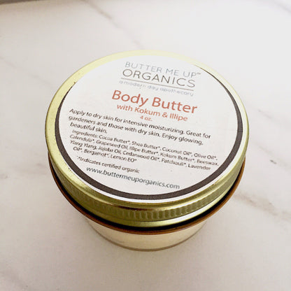 Organic Body Butter for Gardener's Hands and Elbows