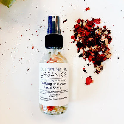 Organic Rosewater Toner Facial Mist Makeup Setting Spray