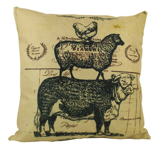 Farm Life Pillow Cover | Primitive Home Decor Accent