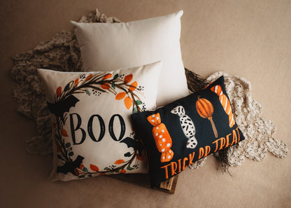 Boo Halloween Wreath Pillow Cover | Fall Decor | Farmhouse Pillows