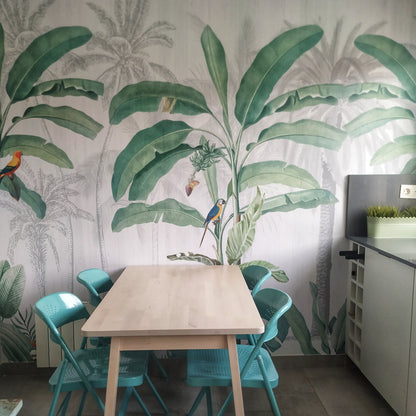 Tropical Banana Leaves Wallpaper Mural