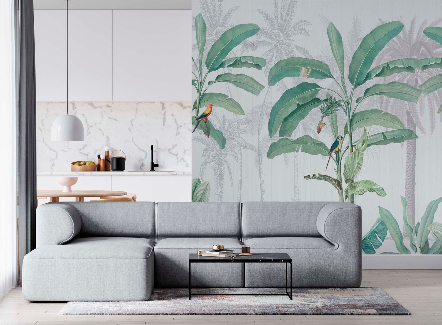 Tropical Banana Leaves Wallpaper Mural