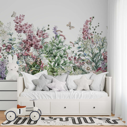 Midsummer Dream Wall Floral Wallpaper Mural Design