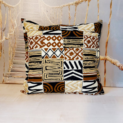 Set of 2 / 4 African Print Mudcloth Boho Cushion Cover