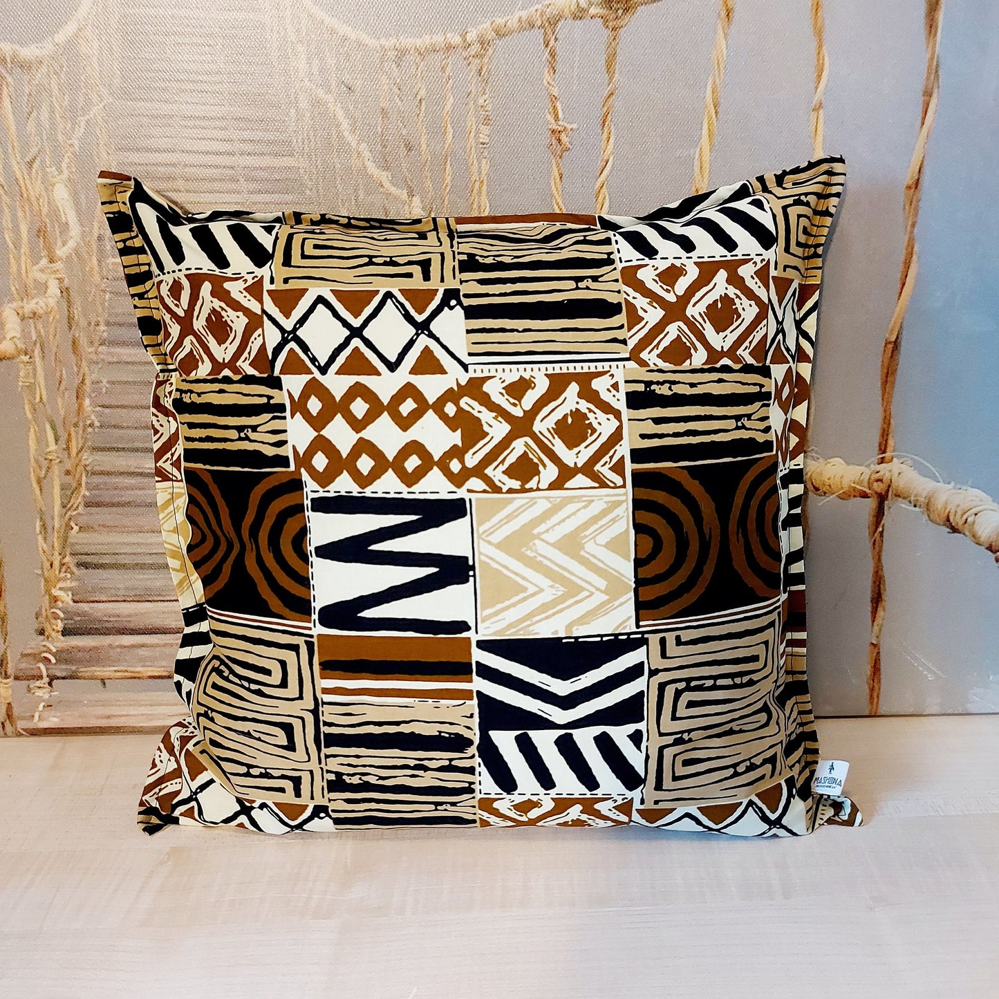 Set of 2 / 4 African Print Mudcloth Boho Cushion Cover